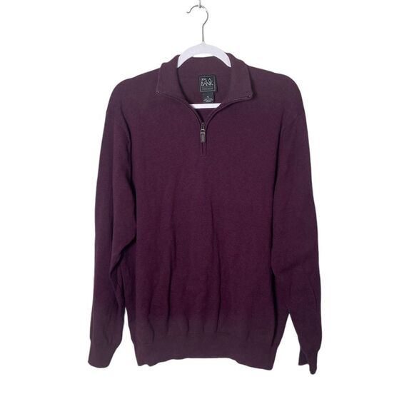 Joseph A Bank Traveler 100% Pima Cotton Quarter Zip Sweater Men's Size XL - Picture 1 of 12